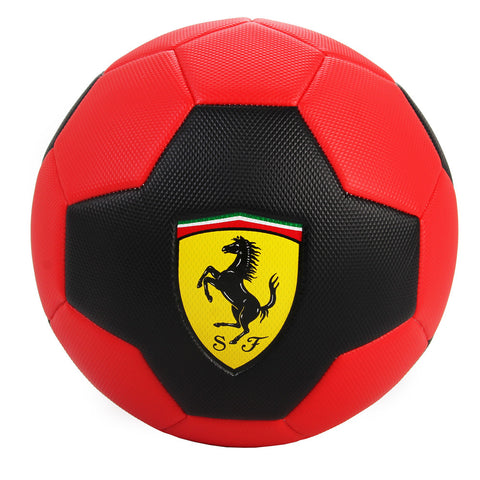 FERRARI #5 MACHINE SEWING SOCCER BALL--كرة قدم فيراري احمر X أسود - 5 بوصة