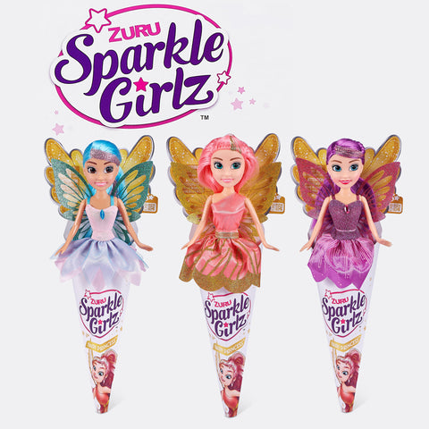 ZURU SPARKLE GIRLZ Fairy Princess Cone Doll 10.5"-1pc-(Color May vary)--دمية مقاس 10.5 بوصة - قطعة واحدة (قد يختلف اللون)