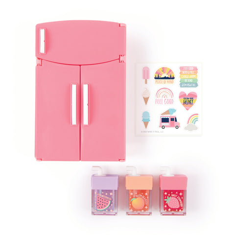 3C4G Mini Fridge Lip Gloss Set--مجموعة ملمع الشفاه ميني فريدج