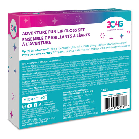 3C4G Adventure Fun Lip Gloss Set--مجموعة ملمع الشفاه