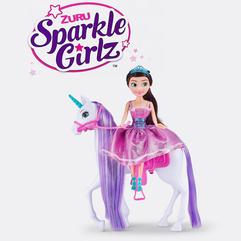 ZURU SPARKLE GIRLZ Princess with Royal Horse 10.5" Playset--مجموعة لعب  مقاس 10.5 بوصة