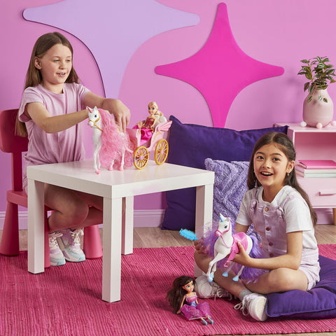 ZURU SPARKLE GIRLZ Princess Horse & Carriage 10.5" Playset --مجموعة لعب مقاس 10.5 بوصة