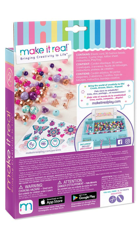 Make It Real Bedazzled! Charm Bracelets Blooming Creativity--مجموعه صنع الاساور من ميك ات ريل