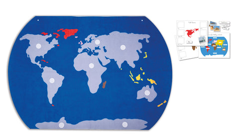 MONTESSORI IL MONDO (UK)--كلمنتوني - مجموعة تعليم خريطة العالم