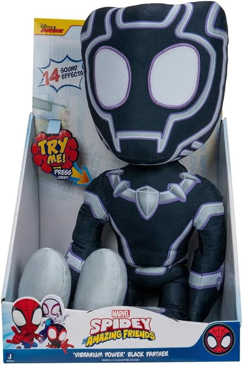 Spidey and His Amazing Friends - Feature Plush Black Panther --لعبة سبايدي اند هيز اميزينج فريندز - تتميز بتصميم النمر الأسود المخملي