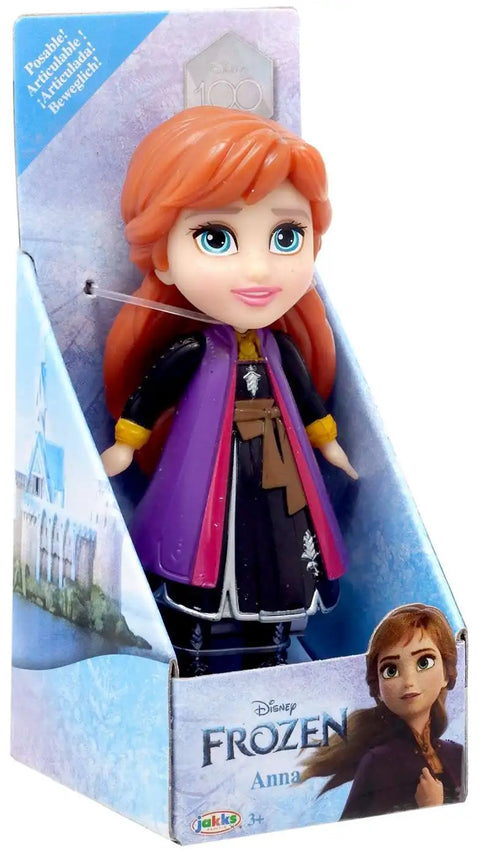 Disney Frozen Posable Anna 3-Inch Mini Figure [Black Dress]--ديزني برينسيس ميني دميه صغيره 3 بوصة