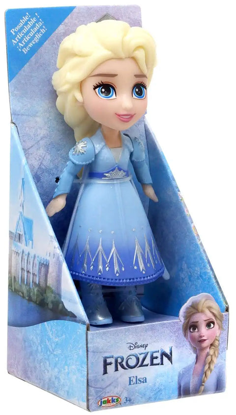 Disney Frozen Posable Elsa 3-Inch Mini Figure [Light Blue Dress]--ديزني برينسيس ميني دميه صغيره 3 بوصة