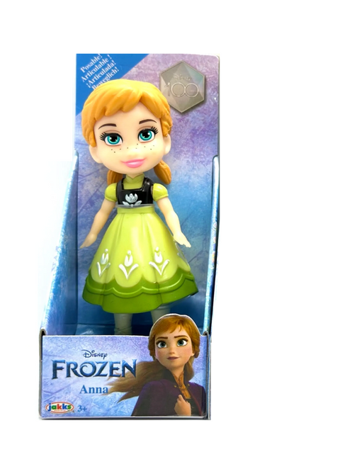 Jakks Pacific - Disney 100 - Frozen - Anna--ديزني برينسيس ميني دميه صغيره 3 بوصة