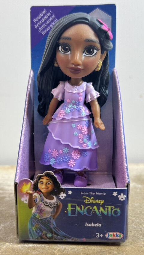 Disney Princess Isabela Flower Dress Mini 3" Posable Doll 100 Year New Release--ديزني برينسيس ميني دميه صغيره 3 بوصة