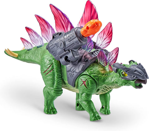 ZURU ROBO ALIVE Dino Wars -SERIES 1 Stegasaurus Toy with Epic Armor, Dino Blaster-- لعبة ستيجاسورس مع درع ملحمي، مسدس دينو .