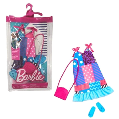 Barbie  Fashion Assortment of Doll Clothes, 1 Outfit & 2 Accessories for Barbie  Dolls, Gift for Kids 3 to 8 Years Old--مجموعة الملابس والإكسسوارات لدمية Barbie®‎