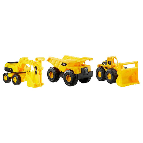 Caterpillar Mini Crew 3 Pack – Dump Truck, Wheel Loader, & Excavator-- آلات كات ميني 3عبوات 7بوصة