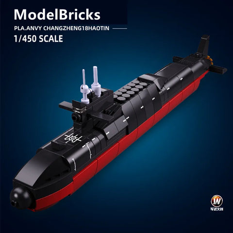 Sluban  Model bricks- 094 Strategic Submarine 1:--سلوبان قطع تركيب غواصة استراتيجية 227 قطعة