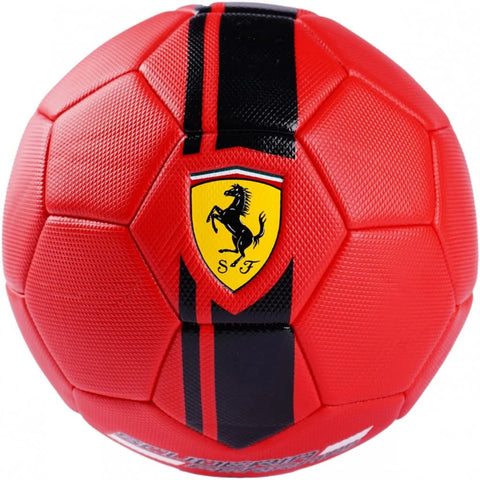 FERRARI #5 MACHINE SEWING SOCCER BALL-RED--فيراري كرة قدم أحمر مع خط أسود - 5 بوصة