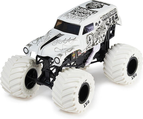 Monster Jam, Official Grave Digger Monster Truck, Collector Die-Cast Vehicle, 1:24 Scale--شاحنة جريف ديغر مونستر الرسمية بمقياس 1:24