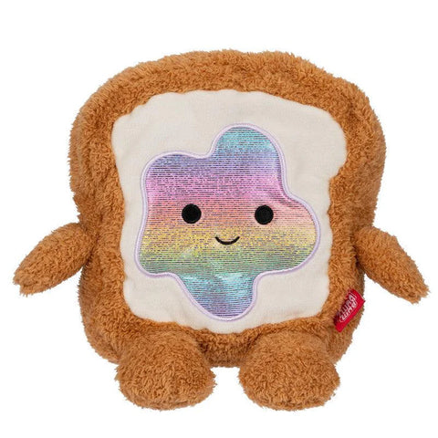 BumBumz 7.5-inch Plush - Toast w/ Rainbow Jam Timothy Collectible Stuffed Toy - BreakfastBumz Series--لعبة بومبومز القطيفة مقاس 19.05 سم - خبز محمص مع مربى قوس قزح تيموثي المحشوة القابلة للتجميع - سلسلة بريكفاسبومز