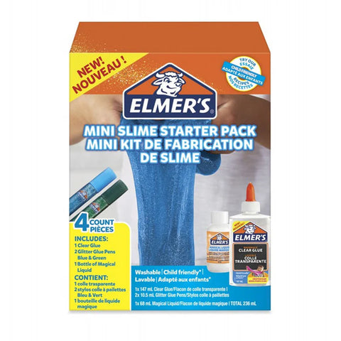 ELMERS MINI STARTER SLIME KIT GN/BLU 4PC--ايلميرز مجموعة سلايم ميني اخضر/ازرق 4قطع