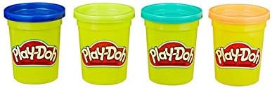 Play-Doh Wild Colors 4-Pack--عبوة ألوان متنوعة من 4 قطع (4 أونصة)