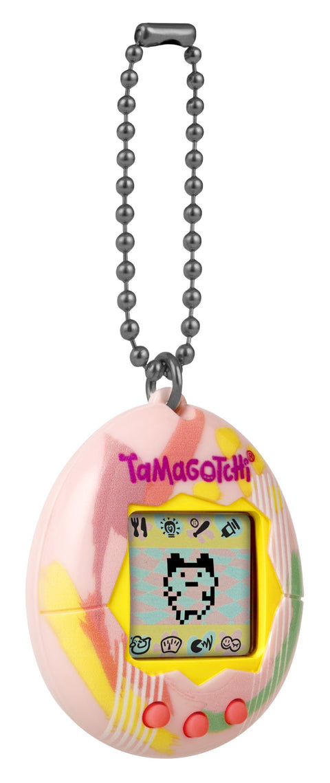 TAMAGOTCHI Original Bandai Tamagotchi Art Style Shell with Chain - The Original Virtual Reality Pet Pink--لعبة بانداي الاصلي في هيكل بتصميم فني مع سلسلة من تاماجوتشي، الحيوان الاليف الافتراضي الاصلي، طراز ، لون بينك