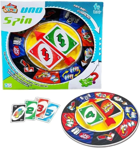 Family Time Uno Spin Game  -36-941026--اونو ورق لعب