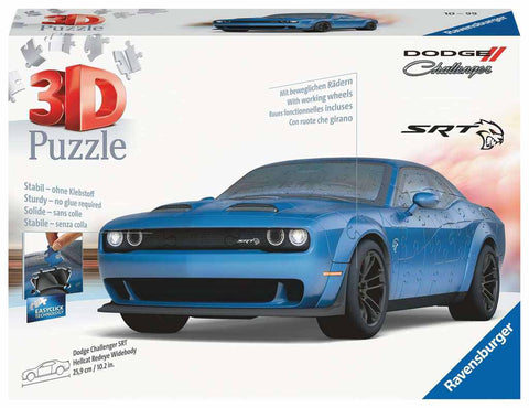 Ravensburger Dodge Challenger SRT® Hellcat Redeye Widebody--ريفينز بيرغر لعبة احجية الصور المقطوعة ثلاثية الابعاد هيلكات ريد اي من دودج تشالنجر اس ار تي مكونة من 108 قطعة للاطفال