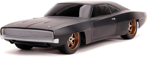 Jada Fast and Furious 1:16 Scale RC Dom's Dodge Charger Car, Black-- سيارة دودج تشارجر بمقياس 1:16 من جادا، لون اسود