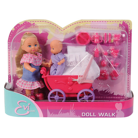 Simba Evi Love Doll with Pram and Doll--عربةمع دمية صغيرة ايفي لاف من سيمبا