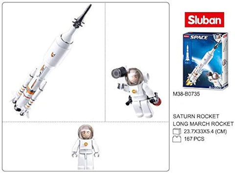 SLUBAN SPACE-SATURN ROCKET/LONG MARCH RO--سلوبان قطع تركيب صاروخ زحل (167 قطعة)