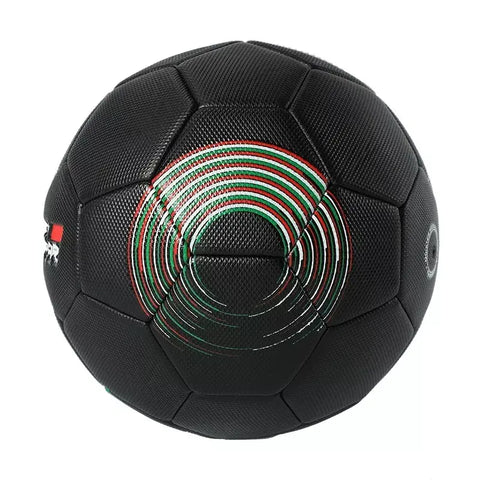 FERRARI #5 MACHINE SEWING SOCCER BALL-BL--فيراري كرة قدم أسود مع خطوط بيضاء-5 بوصة