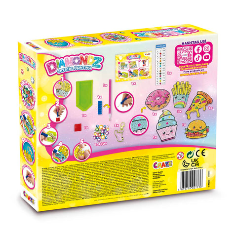 Craze DIAMONDZ – Keychain Set Snacks--مجموعة مفاتيح للوجبات الخفيفة