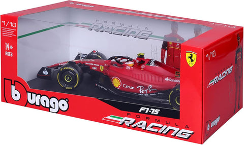 Bburago 1:18 2022 Ferrari F1-75--مجسم سيارة فيراري F1-75 موديل 2022 بمقياس 1:18