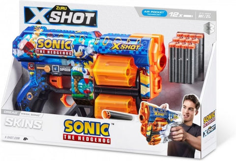 X-Shot Skins Dread Sonic (12 Darts) Open Box,Bulk--إكس شوت سكينز دريد سونيك (12 سهم) صندوق مفتوح، حجم كبي