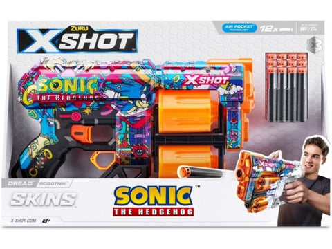 X-Shot Skins Dread Sonic (12 Darts) Open Box,Bulk--إكس شوت سكينز دريد سونيك (12 سهم) صندوق مفتوح، حجم كبي