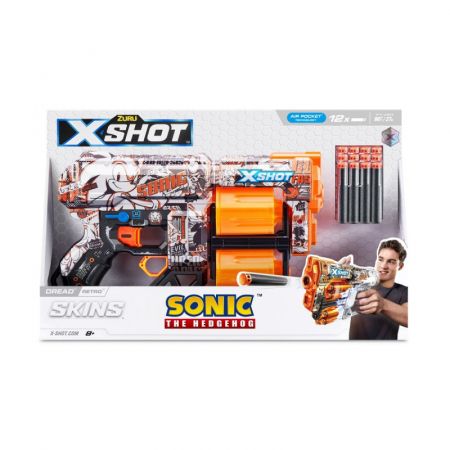 X-Shot Skins Dread Sonic (12 Darts) Open Box,Bulk--إكس شوت سكينز دريد سونيك (12 سهم) صندوق مفتوح، حجم كبي