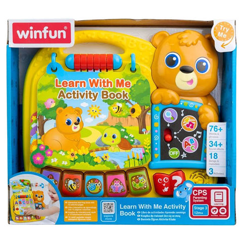 Winfun Learn With Me Activity Book --لعبة كتاب النشاط التعليمية والموسيقية للاطفال