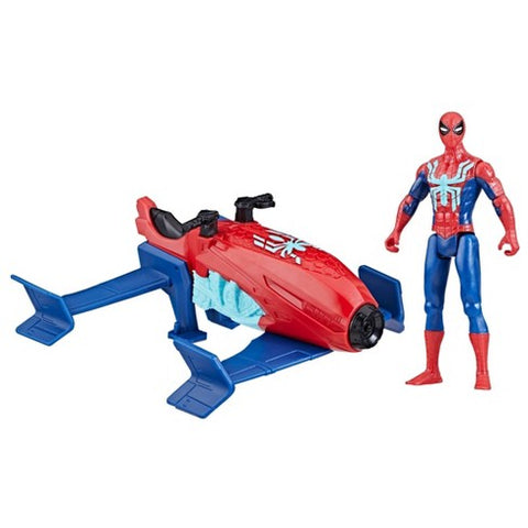 Marvel Spider-Man Epic Hero Series Web Splashers Spider-Man Hydro Jet Blast--مركبة رذاذ الشبكة من سبايدرمان