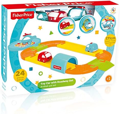 FISHER PRICE FOR TOY CAR W/ ROADWAY SET--حلبة سيارات أطفال