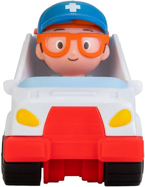 Blippi - Mini Vehicle Toy Ambulance--سيارة اسعاف صغيرة - الاصدار الرابع من بليبي