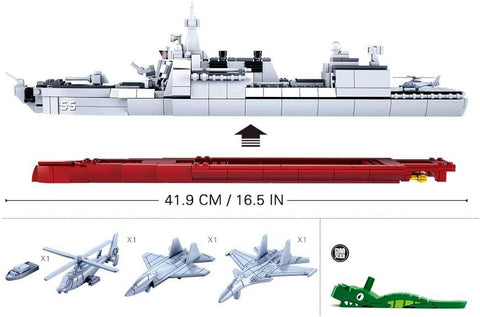 SLUBAN Model bricks-055 Destroyer 1:450(578pcs)--سلوبان قطع تركيب مدمرة 578 قطعة