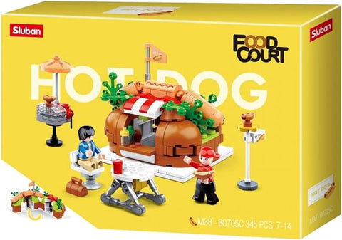 Sluban  Food court-Hot Dog House(345pcs)--سلوبان قطع تركيب زاوية مطعم هوت دوج 345 قطعة