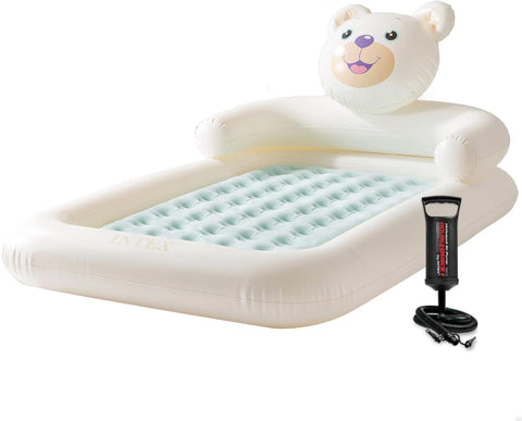 Intex Bear Kidz Inflatable Travel Bed with Piston Pump--سرير سفر قابل للنفخ مع مضخة مكبس من شركة