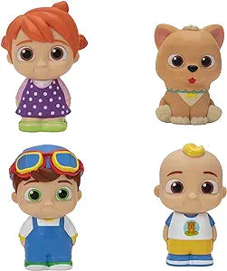 Cocomelon -4 Figure Pack - JJ & Family Figure Set--مجموعة مجسمات جي جي آند فاميلي