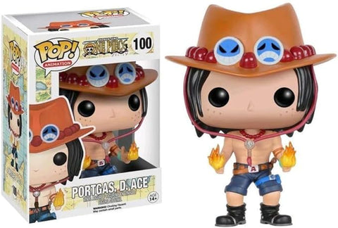 Funko Pop! Animation One Piece: Portgas. D. Ace Toy Collectible--مجسم بوب انيمي من فانكو: مجسم شخصية اكشن بورتغاس دي ايس، بلاستيك، أعمال الرسوم المتحركة اليابانية