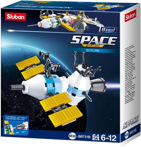 Sluban Space Series International Space Station Building Blocks 8 in 1 511 PCS -- مكعبات بناء محطة الفضاء الدولية من سلسلة سلوبان الفضائية 8 في 1، 511 قطعة