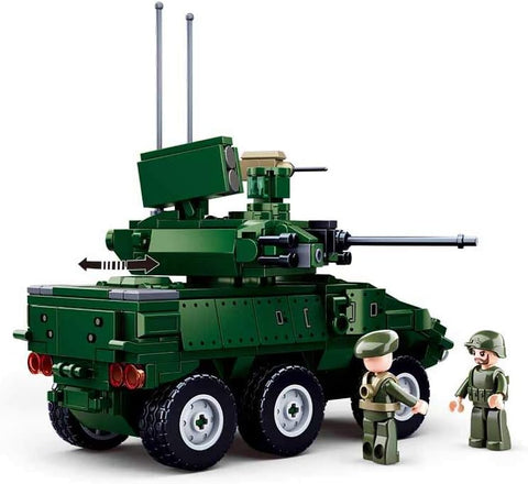 Sluban Model bricks-EBRC 6*6 Wheeled Infantry C--سلوبان قطع تركيب سيارة قتالية بعجلات