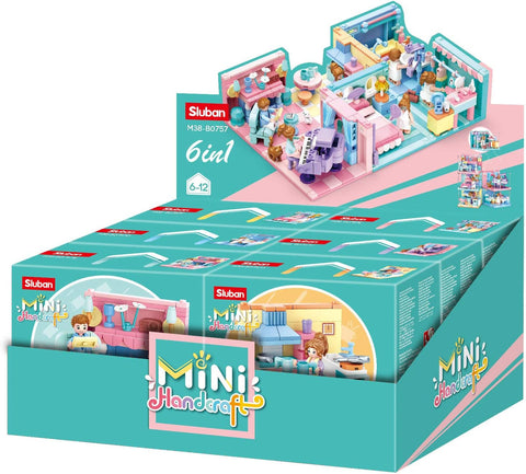 Sluban Mini Handcraft Building Blocks (6 Boxes) -- سلوبان مكعبات بناء صغيرة مصنوعة يدويًا (6 صناديق)