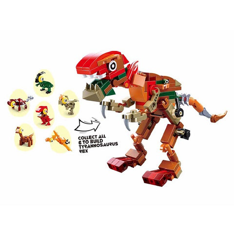 Sluban Qbricks Egg - Building Set 12 Different Dinosaurs -24 Egg-- بيضة سلوبان كيو بريكس - مجموعة البناء المكونة من 12 ديناصورًا مختلفًا - 24 بيضة