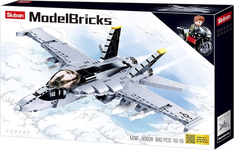 SLUBAN MODELBRICKS- F/A-18E SUPER BUMBLEBEE -- سلوبان طائرة سوبر بامبلي 682 قطعة