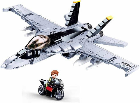 SLUBAN MODELBRICKS- F/A-18E SUPER BUMBLEBEE -- سلوبان طائرة سوبر بامبلي 682 قطعة