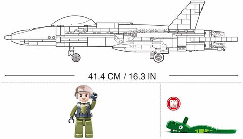 SLUBAN MODELBRICKS- F/A-18E SUPER BUMBLEBEE -- سلوبان طائرة سوبر بامبلي 682 قطعة